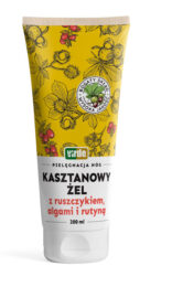 KASZTANOWY ŻEL z ruszczykiem,algami i rutyną, 200 ml