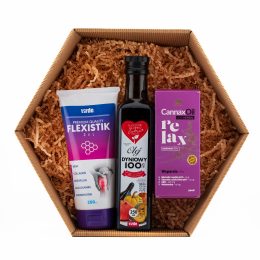 Zestaw prezentowy dla mężczyzny Premium z olejem dyniowym, Flexistik żel i CannaxOil Relax.
