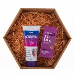 Zestaw prezentowy dla mężczyzny Relax z żelem Flexistik 200 ml i CannaxOil Relax 30 ml w pudełku prezentowym.